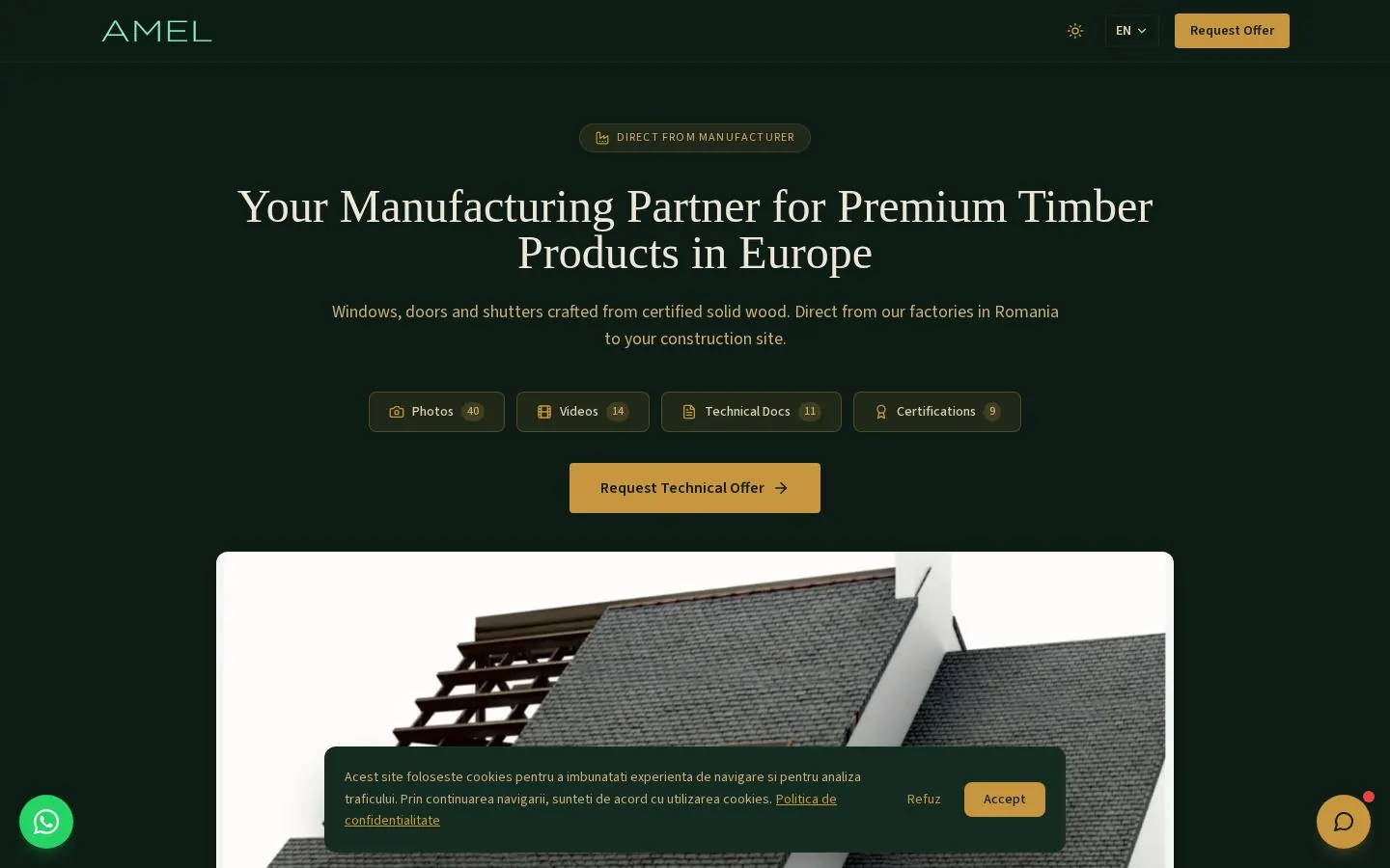 Amel Timber website preview