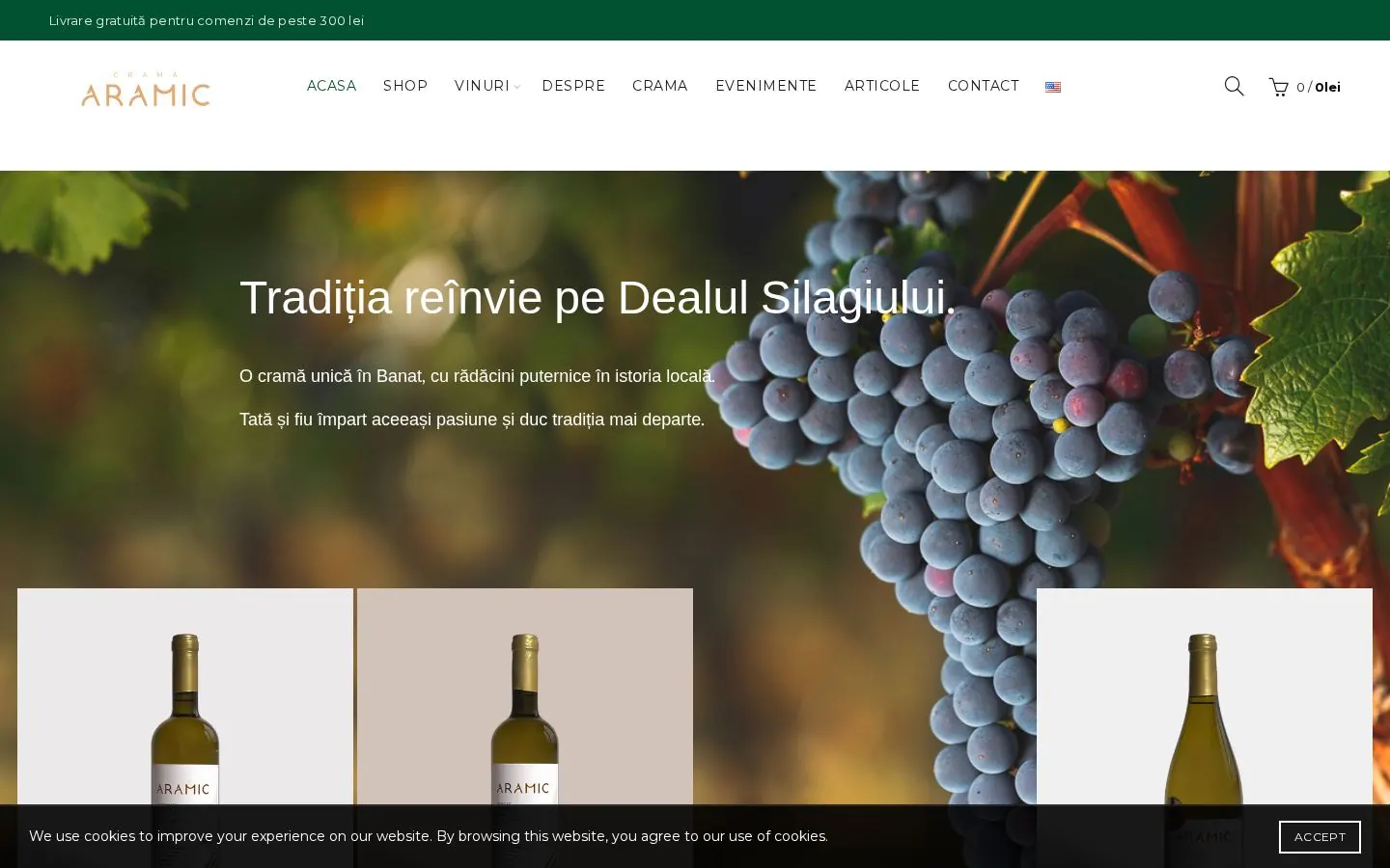 Crama Aramic website preview