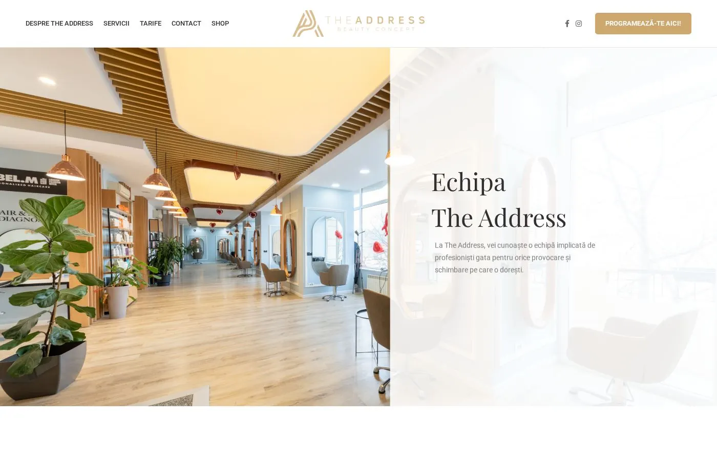 The Address Beauty website preview